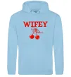 Женская толстовка (худи) Wifey chery Голубой фото