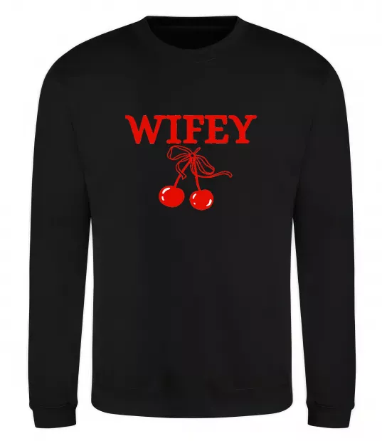 Свитшот Wifey chery Черный фото