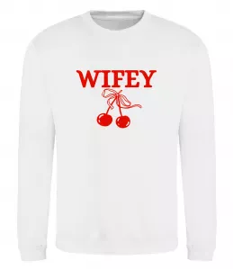 Свитшот Wifey chery Белый фото