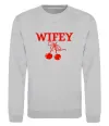 Свитшот Wifey chery Серый меланж фото