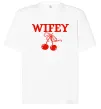 Футболка Оверсайз Wifey chery Білий фото
