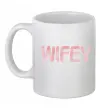 Чашка керамическая Wifey Белый фото