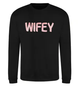 Свитшот Wifey Черный фото