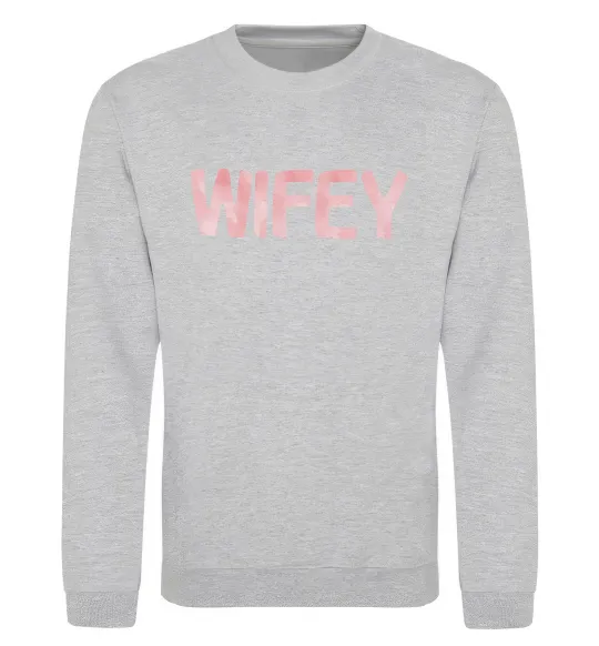 Світшот Wifey Сірий меланж фото