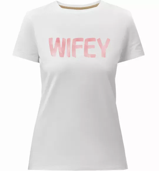 Жіноча преміум футболка Wifey Білий фото