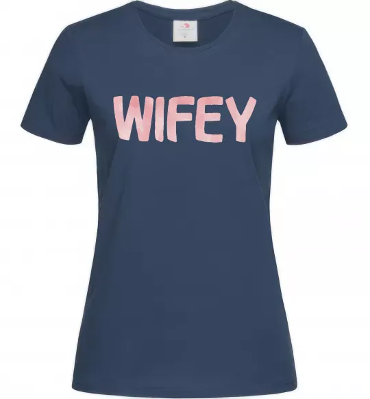 Жіноча футболка Wifey Темно-синій фото