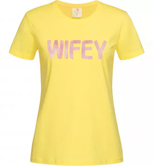 Жіноча футболка Wifey Лимонний фото