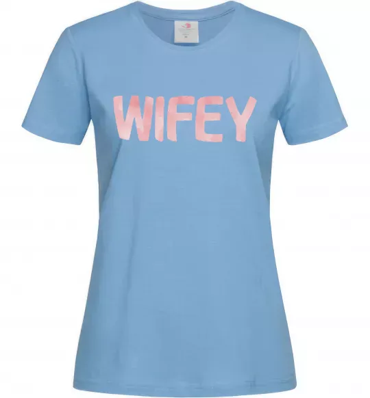Жіноча футболка Wifey Блакитний фото