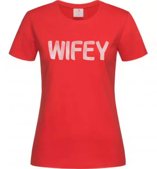 Жіноча футболка Wifey Червоний фото