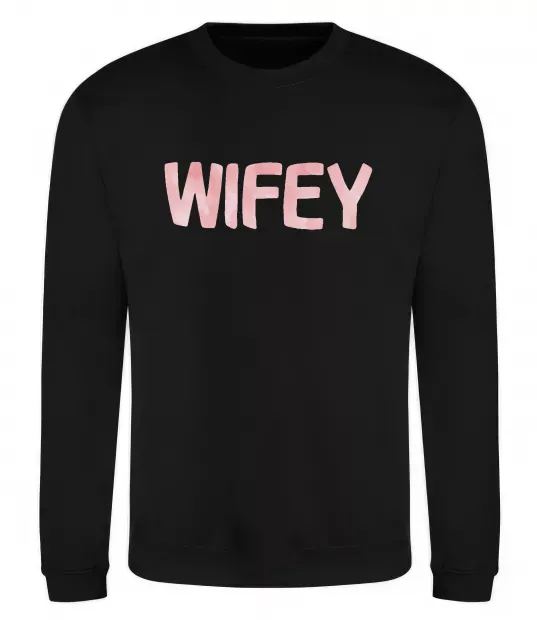Свитшот Wifey Черный фото