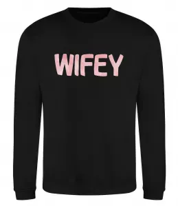 Свитшот Wifey Черный фото