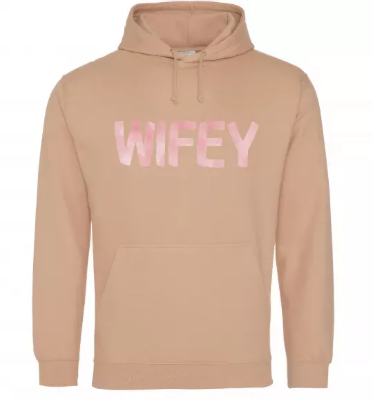 Женская толстовка (худи) Wifey Песочный фото