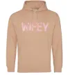 Женская толстовка (худи) Wifey Песочный фото