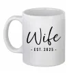 Чашка керамическая Wife est Белый фото