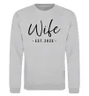 Свитшот Wife est Серый меланж фото