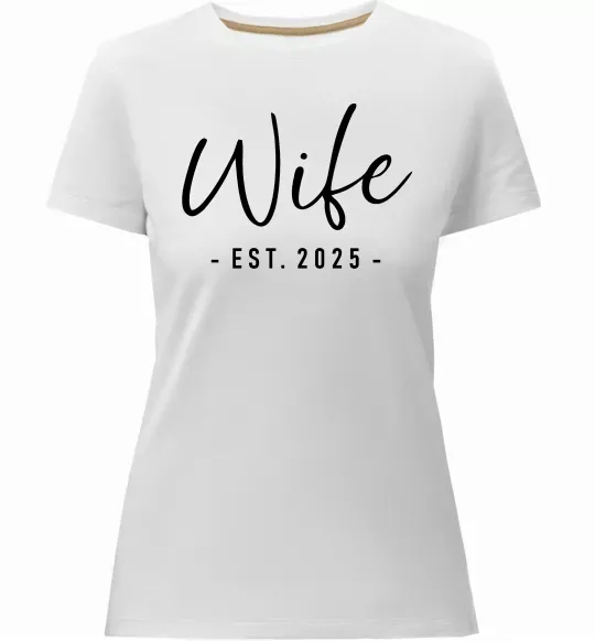 Жіноча преміум футболка Wife est Білий фото