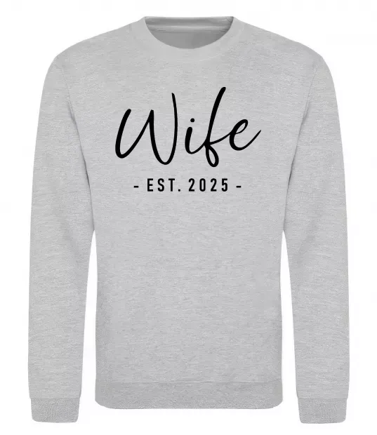 Свитшот Wife est Серый меланж фото