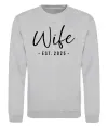 Свитшот Wife est Серый меланж фото