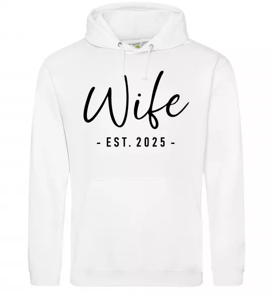 Жіноча толстовка (худі) Wife est Білий фото