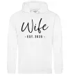 Жіноча толстовка (худі) Wife est Білий фото