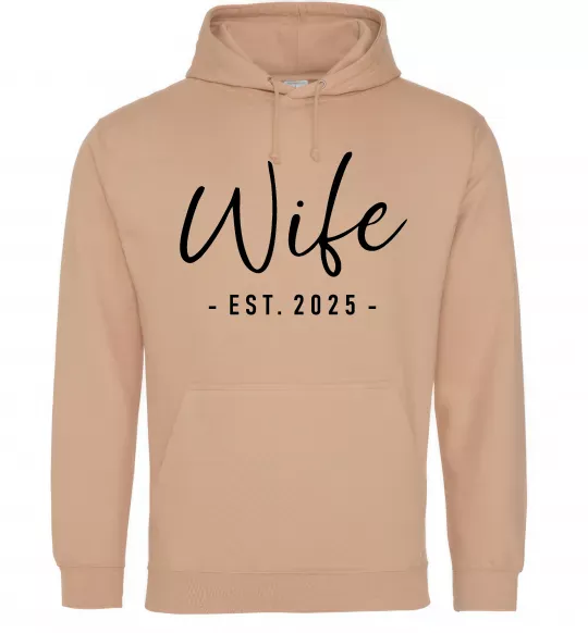 Жіноча толстовка (худі) Wife est Пісочний фото