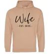 Жіноча толстовка (худі) Wife est Пісочний фото