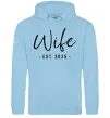 Жіноча толстовка (худі) Wife est Блакитний фото