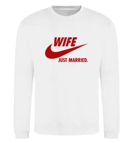 Свитшот Wife just married Белый фото