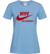 Жіноча футболка Wife just married Блакитний фото