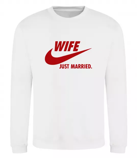 Свитшот Wife just married Белый фото