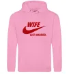 Женская толстовка (худи) Wife just married Розовый фото