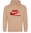 Женская толстовка (худи) Wife just married Песочный фото