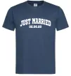 Чоловіча футболка Just married date Темно-синій фото