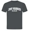 Чоловіча футболка Just married date Графіт фото