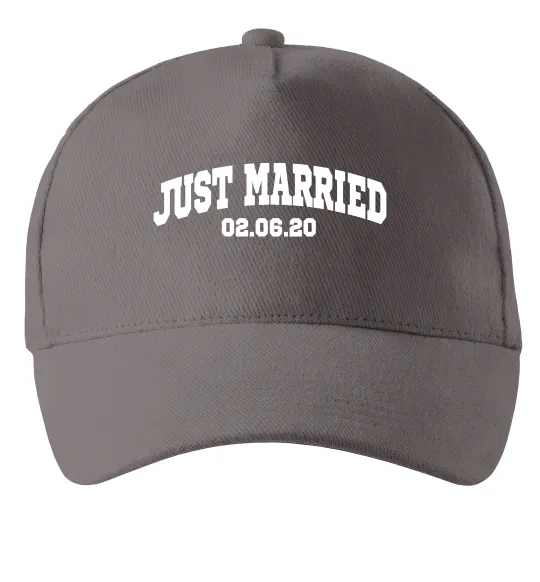 Кепка Just married date Серый фото
