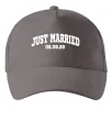 Кепка Just married date Серый фото