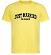 Чоловіча футболка Just married date Лимонний фото