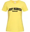 Женская футболка Just married date Лимонный фото