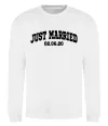 Свитшот Just married date Белый фото