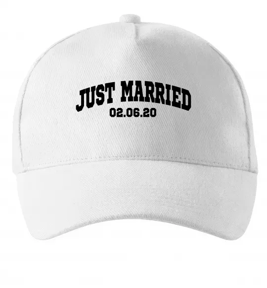 Кепка Just married date Білий фото
