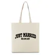Эко-сумка Just married date Бежевый фото