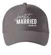 Кепка Just married with date Серый фото