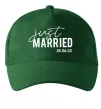 Кепка Just married with date Темно-зелений фото