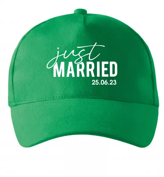 Кепка Just married with date Зелений фото