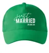 Кепка Just married with date Зелений фото