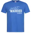 Мужская футболка Just married with date Ярко-синий фото