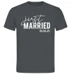 Мужская футболка Just married with date Графит фото