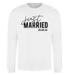 Свитшот Just married with date Белый фото