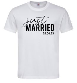 Чоловіча футболка Just married with date