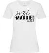 Жіноча футболка Just married with date Білий фото